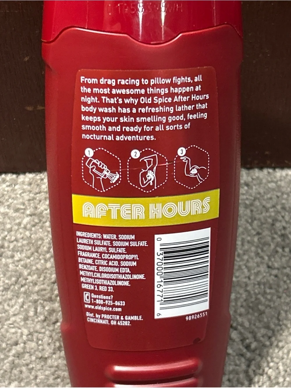 Old Spice Red Zone After Hours Body Wash w/ Eight Hour Scent Technology 12oz